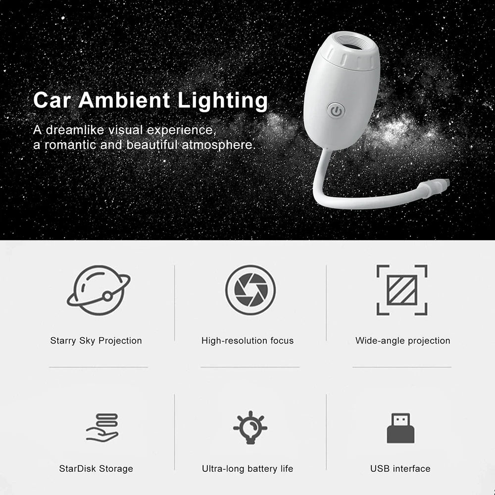 USB Car Atmosphere Projector